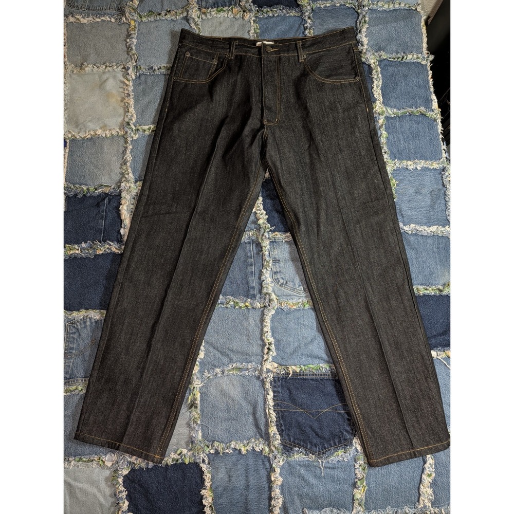 Members Property Jeans Men's 38x32 (38x31)‎ Black Baggy Y2K Hip Hop Streetwear